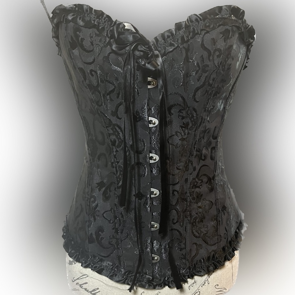 Renaissance Lace Up Boned Corset EUC - Picture 2 of 4